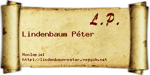 Lindenbaum Péter névjegykártya